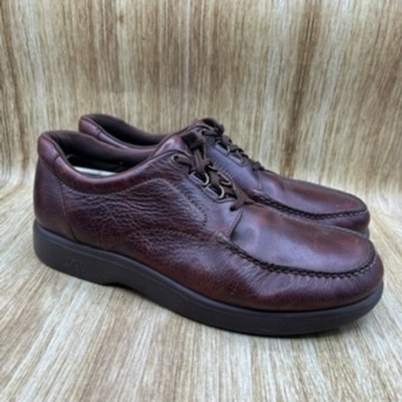 SAS Bout Time Men\'s Size 15 M Brown Orthopedic‎ Walking Shoes Sneaker Loafer
